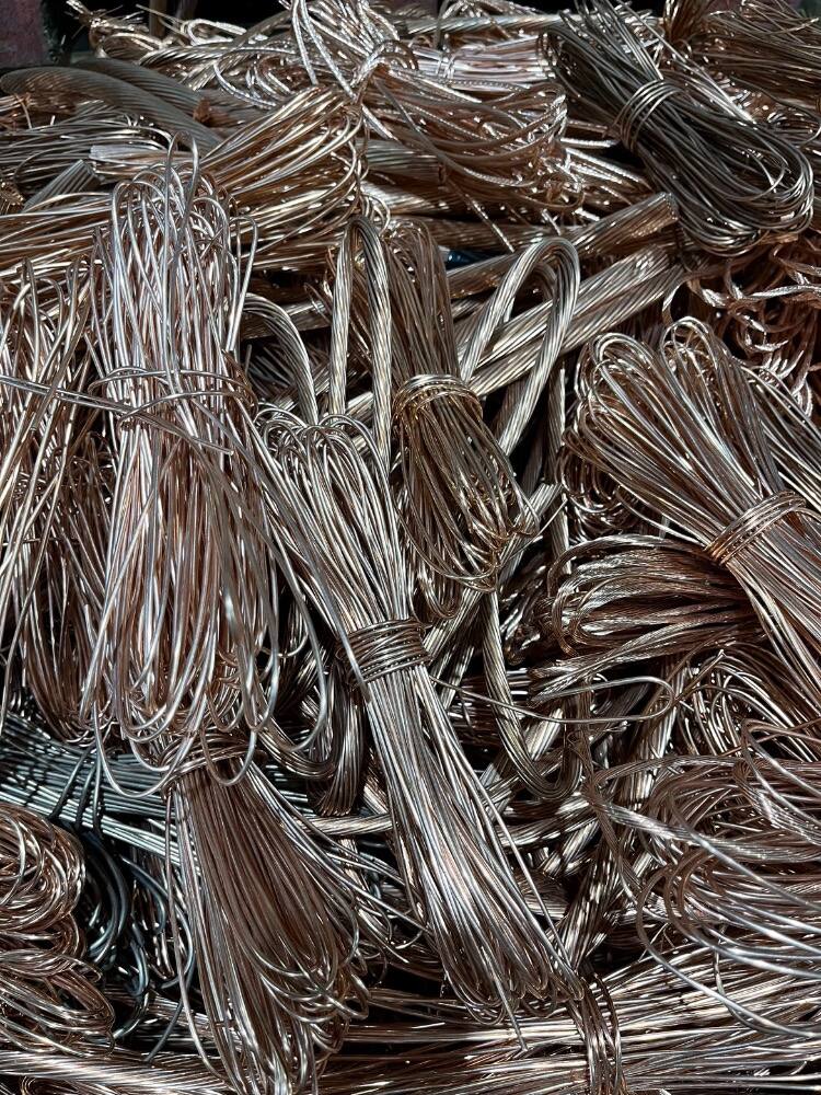 Bare bright copper wire at United Recycling Scrap Metals