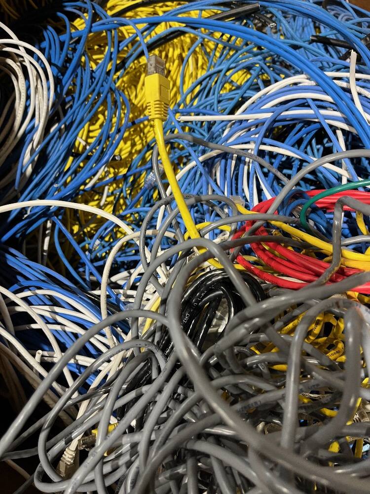 Mixed colored wire at United Recycling Scrap Metals